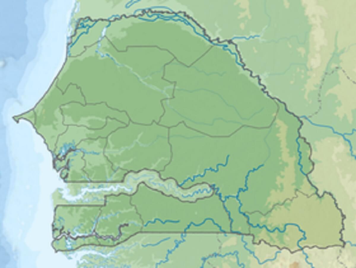 Voir sur la carte topographique du Sénégal